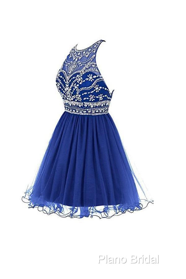 Royal Bule Tulle Homecoming Dresses Short Formal Prom Gowns Secondary image