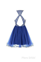 Royal Bule Tulle Homecoming Dresses Short Formal Prom Gowns