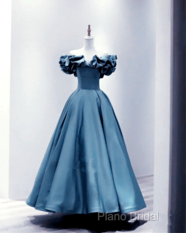 Ruffles Sleeves Satin Midi Bridesmaid Dresses