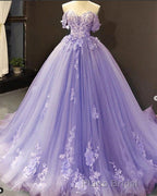 Princess Quinceanera Dresses Off The Shoulder Applique Sweet 16 Party Formal Prom Gowns