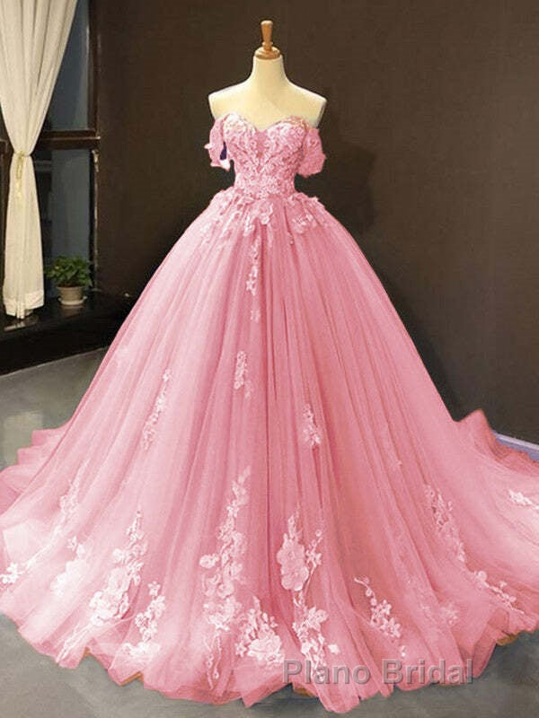 Princess Quinceanera Dresses Off The Shoulder Applique Sweet 16 Party Formal Prom Gowns Secondary image