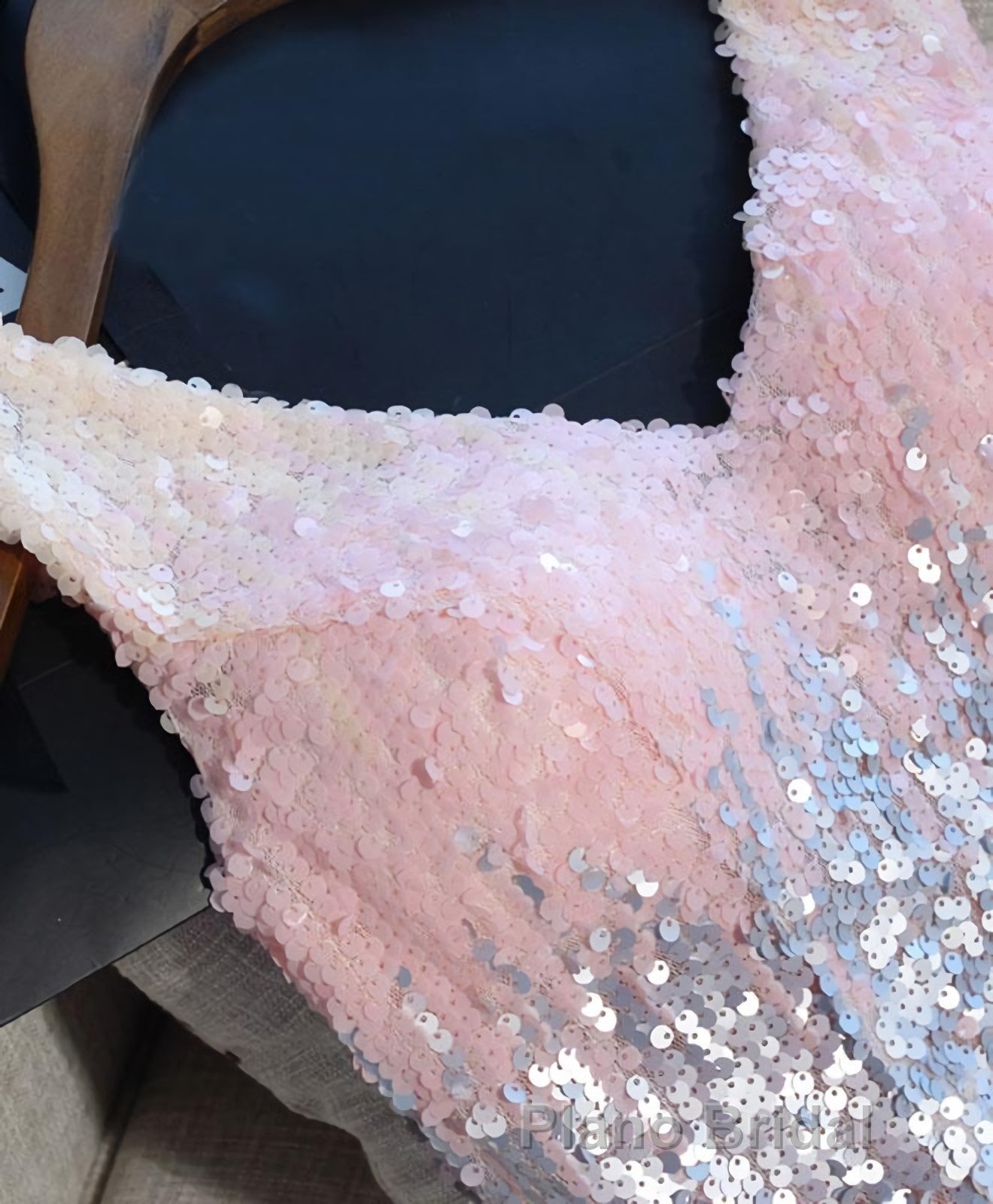 Cute Pink V Neck Tulle Seqsuins Short Formal Prom Dresses, Cocktail Dresses