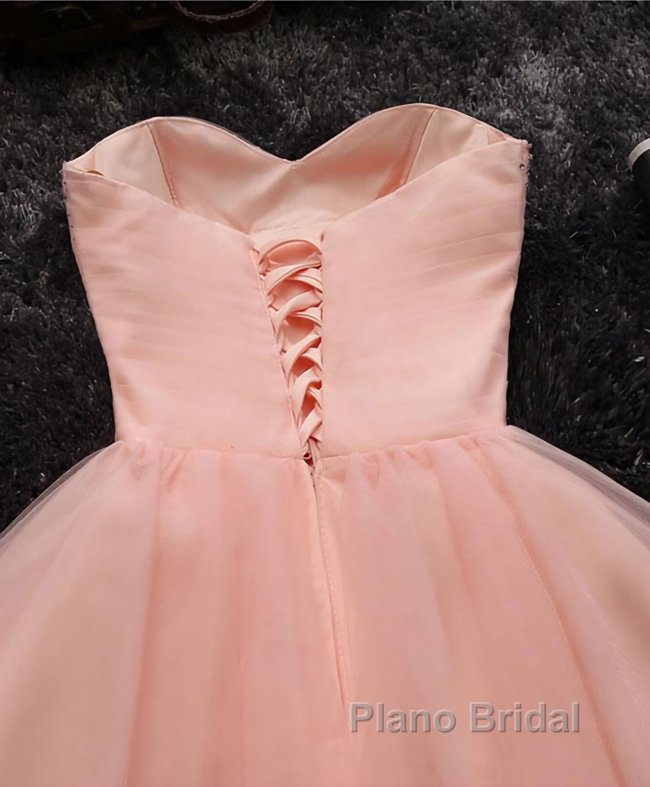 Pink A Line Sweetheart Neck Short Formal Prom Dress, Homecoming Dresses