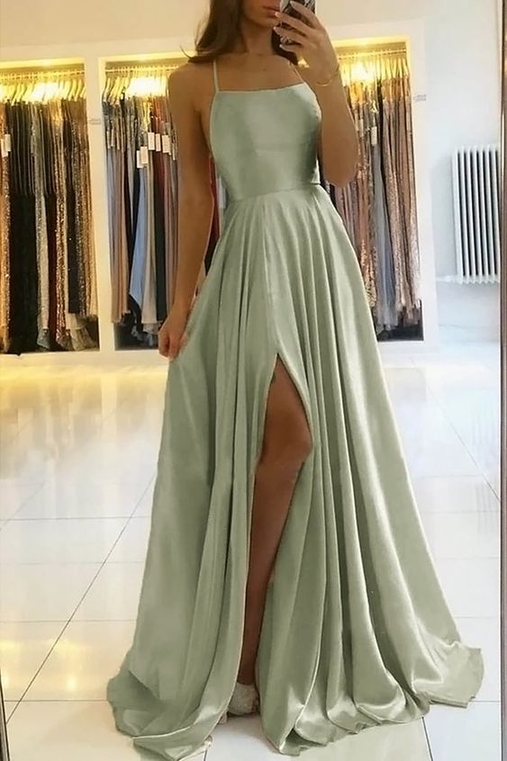 Sage Green Formal Prom Dresses Main image