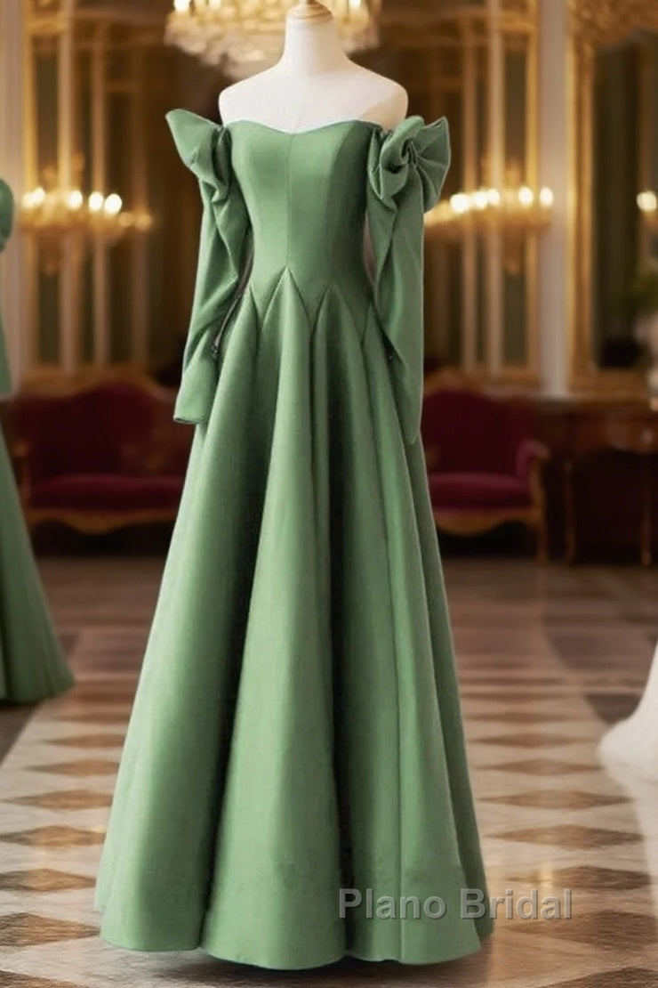 Sage Satin Bow Sleeves Corset Top Dresses Main image