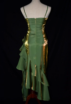 Satin Chic Style High Low Straps Party Dresses, High Low Formal Prom Dresses Formal Evening Dresses