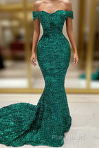 Sequin Off The Shoulder Formal Prom Dresses