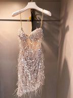 Sequin Formal Prom Dresses, Sheath Short Formal Prom Dresses