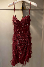 Sequin Formal Prom Dresses, Sheath Short Formal Prom Dresses