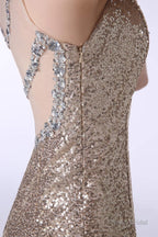 Sequins Mermaid Spaghetti Straps Sleeveless Prom Dresses