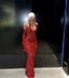 Sequins Formal Prom Dresses, Red Formal Prom Dresses, Mermaid Formal Prom Dresses