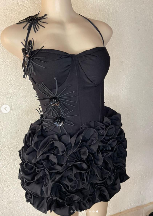 Sexy Sheath Halter Black Sleeveless Mini Short Formal 8Th Grade Homecoming Dresses Summer Middle School Hoco Dresses Homecoming Outfits Birthday Outfit