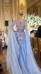 Sexy A Line Off The Shoulder Maxi Long Party Light Blue Chiffon Formal Prom Dresses Formal Evening Dresses