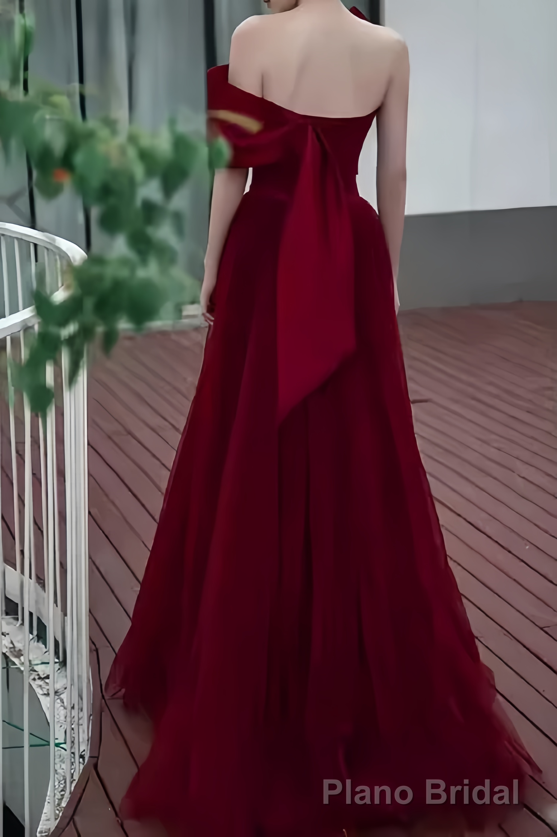 Sexy A line Party Dresses Strapless Red Prom Dresses Secondary image