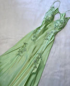 Sexy A Line Sage Green Satin Formal Prom Dresses 21Th Birthday Outfit