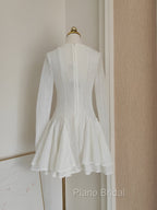 Sexy A Line Scoop Neckline White Holiday Dresses Travel Vacation Dresses Short Birthday Dresses