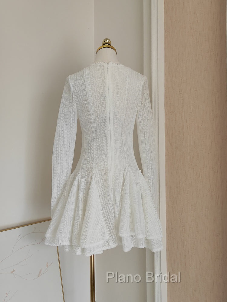 Sexy A Line Scoop Neckline White Holiday Dresses Travel Vacation Dresses Short Birthday Dresses Secondary image