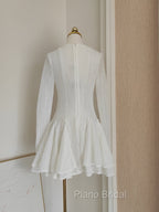Sexy A Line Scoop Neckline White Holiday Dresses Travel Vacation Dresses Short Birthday Dresses