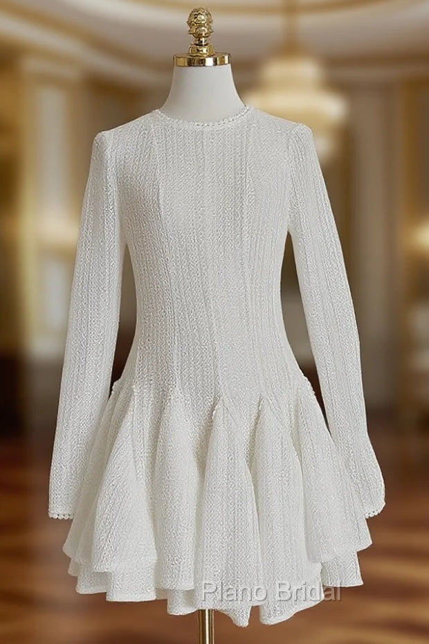Sexy A Line Scoop Neckline White Holiday Dresses Travel Vacation Dresses Short Birthday Dresses Main image