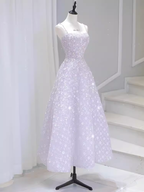Sexy A Line Sleeveless Pink Floral Long Formal Prom Dresses
