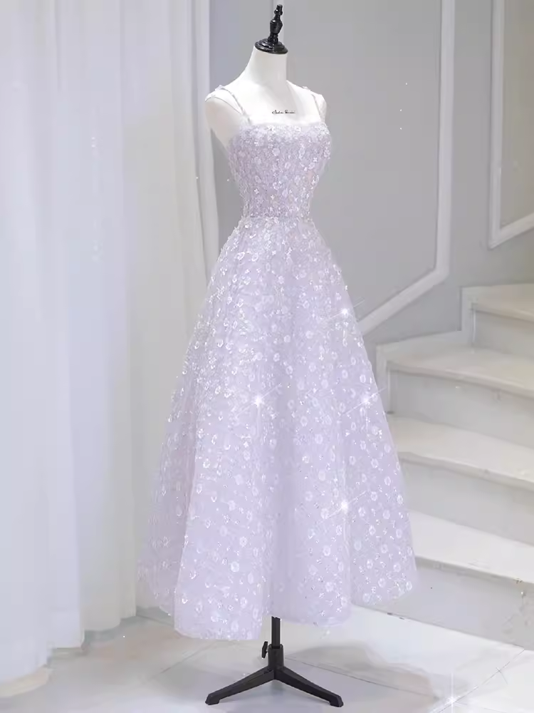 Sexy A Line Sleeveless Pink Floral Long Formal Prom Dresses