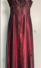 Sexy A Line Spaghetti Straps Burgundy Long Formal Evening Dresses Party Dresses Formal Prom Dresses