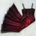 Sexy A Line Spaghetti Straps Burgundy Long Formal Evening Dresses Party Dresses Formal Prom Dresses