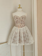 Sexy A Line Spaghetti Straps Lace Holiday Dresses Travel Vacation Dresses Short Birthday Dresses