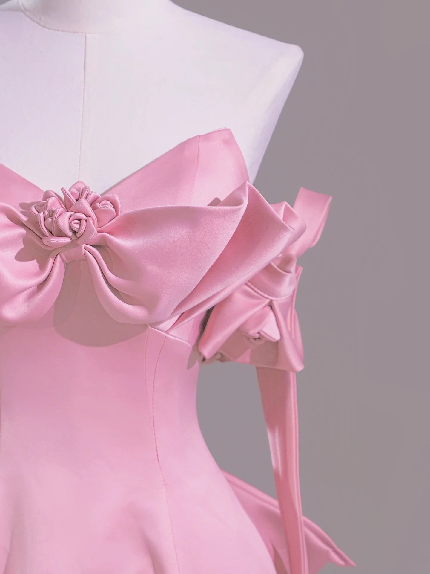 Sexy A Line Sweetheart Pink Satin Long Formal Prom Dresses Formal Evening Dresses Formal Dresses
