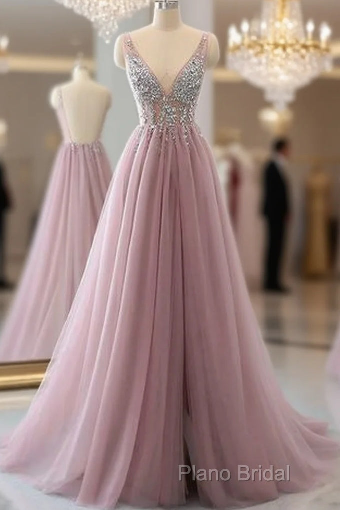 Sexy Backless Formal Prom Dresses V Neckline, Formal Dresses, Formal Dresses, Graduation School Party Dance Dresses