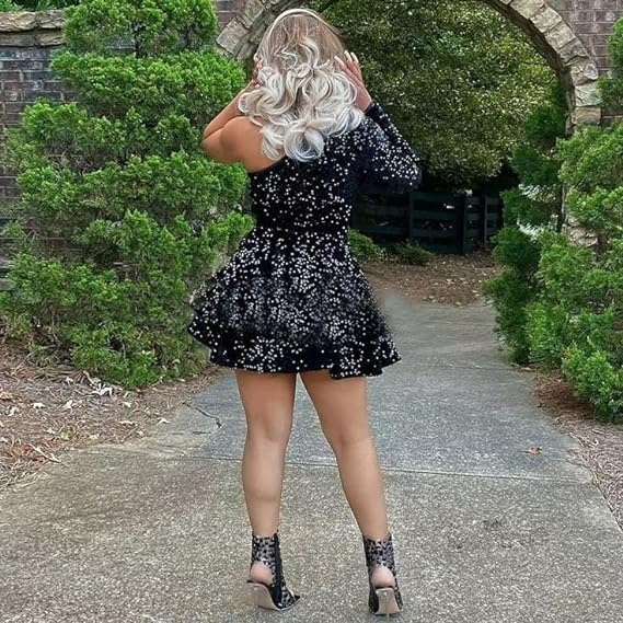 Sexy Birthday Dresses Black Sequin Homecoming Dresses Birthday Outfits