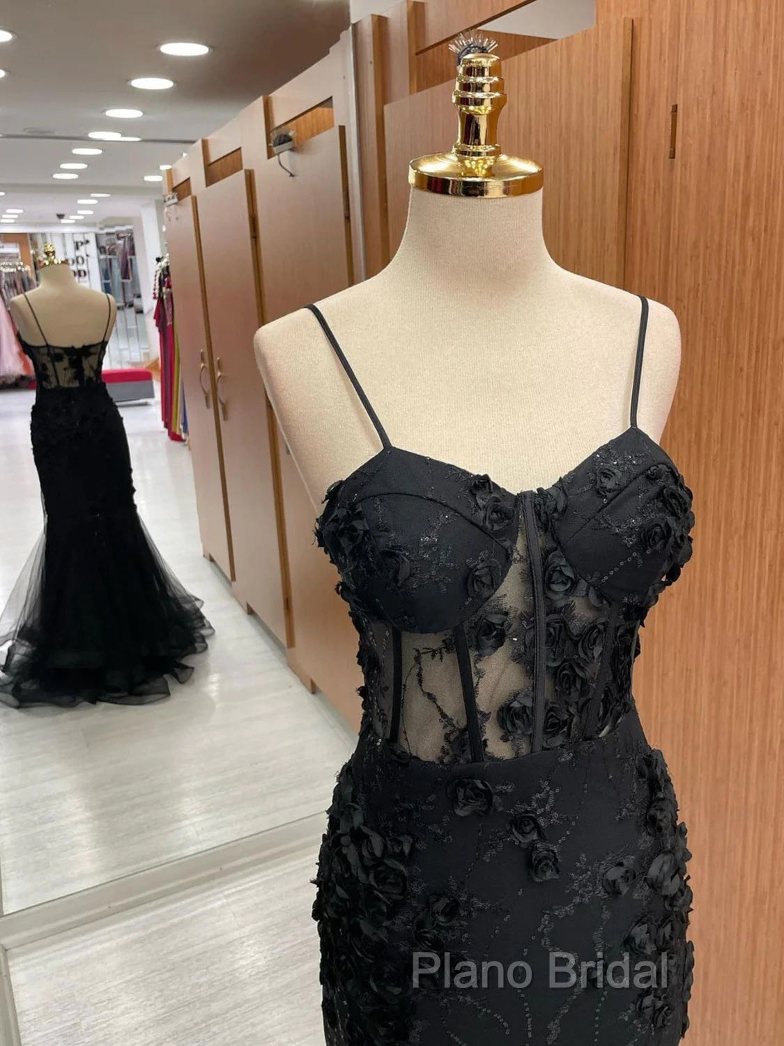 Sexy Black Mermaid Lace Long Formal Prom Dresses Formal Dresses