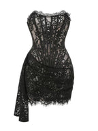 Sexy Burgundy Strapless Lace Sheath Short Cocktail Dresses Homecoming Dresses