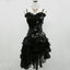 Sexy Cocktail Dresses Straps Sleeveless Black Short Formal Prom Dresses Homecoming Dresses