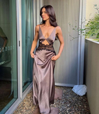 Sexy  Cut Out Lace Formal Prom Dresses Formal Evening Dresses Vacation Party Dresses