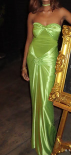 Sexy Green Strapless Mermaid Formal Dresses Sweetheart  Formal Evening Dresses Elegant Satin Long Formal Prom Dresses