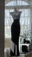 Sexy Halter Neck Backless Beaded Chiffon Black Mermaid Evening Gown Prom Dress