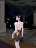 Sexy Halterneck Hip-Hugging Sparkly Backless Homecoming Dresses