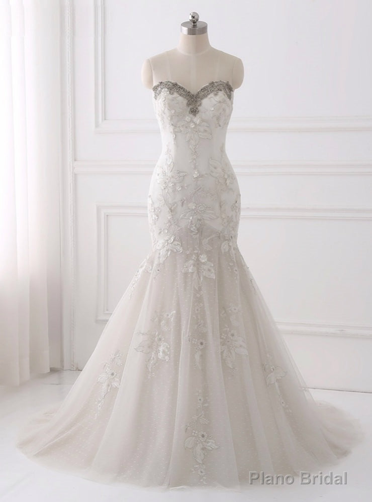 Sexy Illusion Wedding Dress A Line Bohemian Wedding Dresses Zipper Back Main image