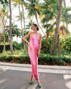 Sexy Mermaid Halter Hot Pink Long Formal Prom Dresses
