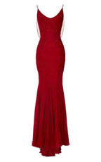Straps Burgundy Long Formal Prom Dresses For Teens