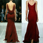 Straps Burgundy Long Formal Prom Dresses For Teens