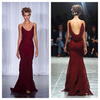 Straps Burgundy Long Formal Prom Dresses For Teens