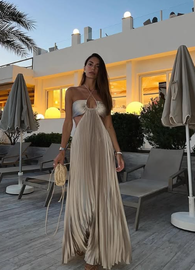 Sexy A Line Spaghetti Straps Blue Backless Formal Prom Dresses Long Party Dresses