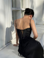 Sexy Mermaid Spaghetti Straps Black Birthday Dresses 22Th Birthday Outfits