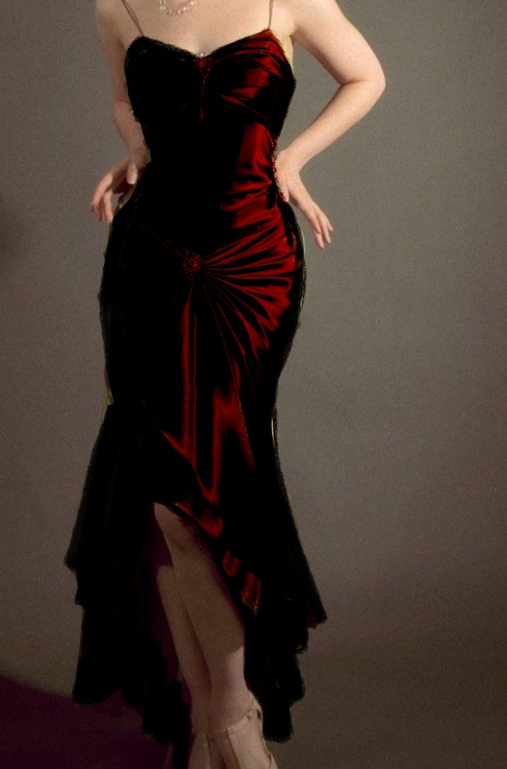 Sexy Mermaid Spaghetti Straps Burgundy Formal Prom Dresses Formal Evening Gowns