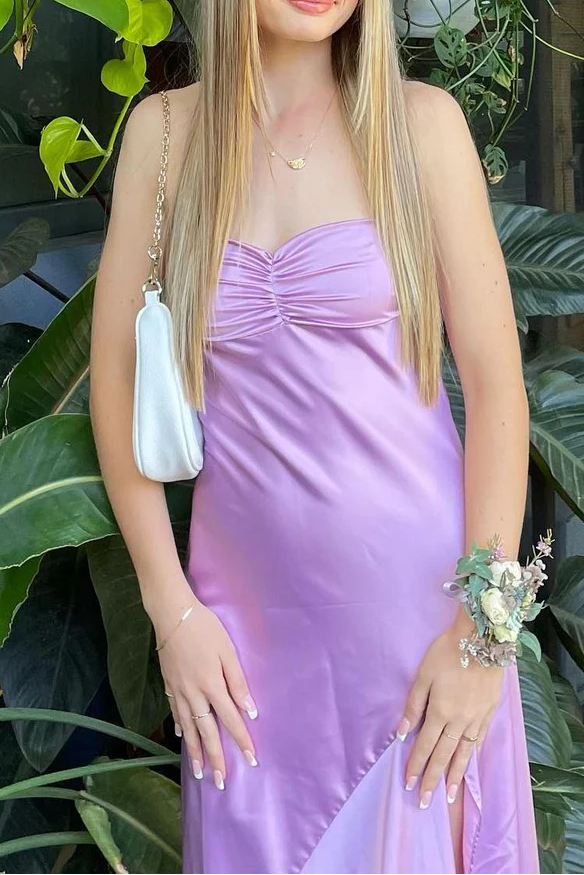 Sexy Mermaid Spaghetti Straps Sleeveless Party Dresses Yellow Formal Prom Dresses