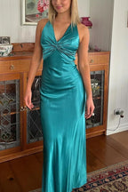 Sexy Mermaid V Neckline Long Formal Prom Dresses
