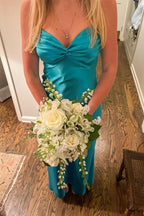 Sexy Mermaid V Neckline Long Formal Prom Dresses