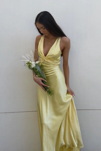 Sexy Mermaid V Neckline Long Formal Prom Dresses